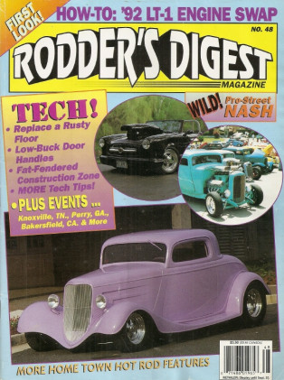 RODDER'S DIGEST 1992 AUG - FLOORS FOR A 41 OLDS, INSIDE ROADSTER DOOR HANDLES
